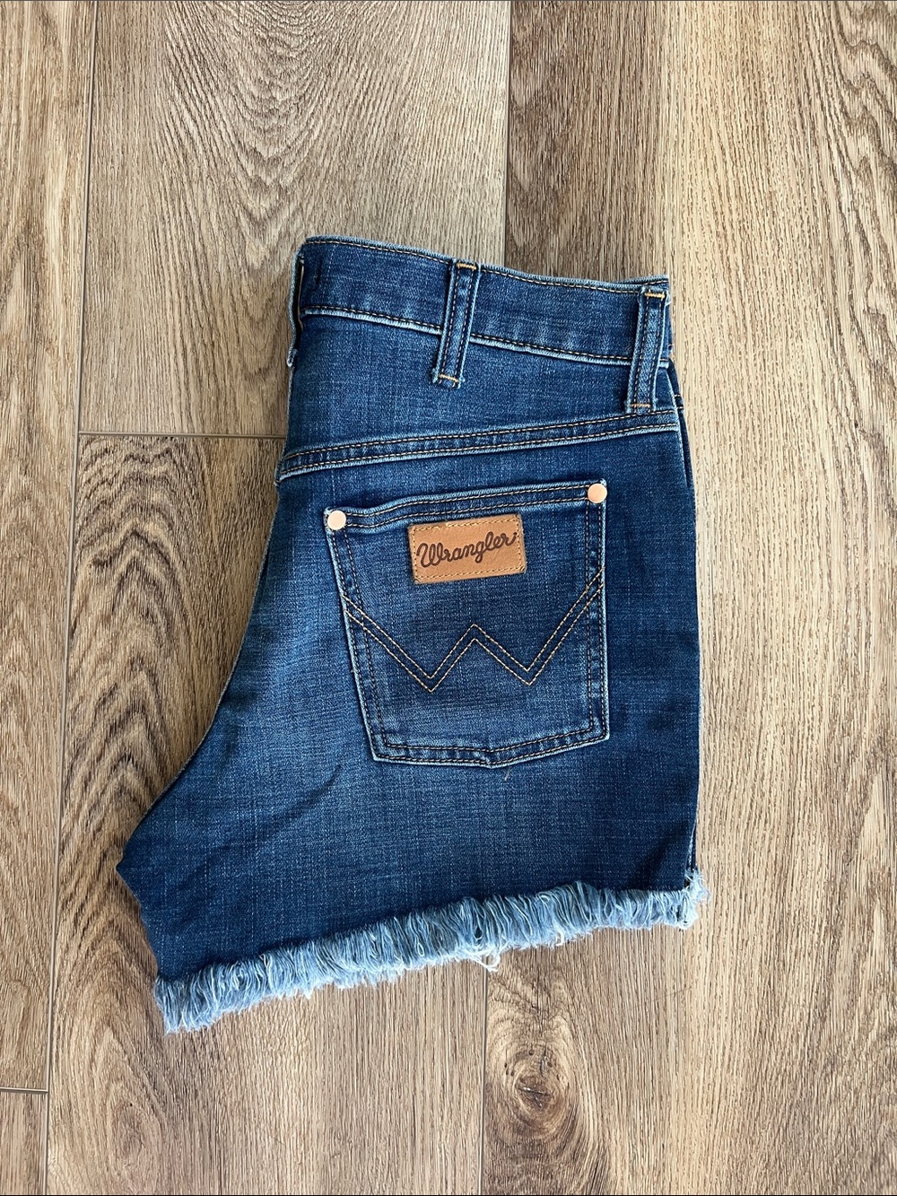 Wrangler Raw Hem Denim Shorts